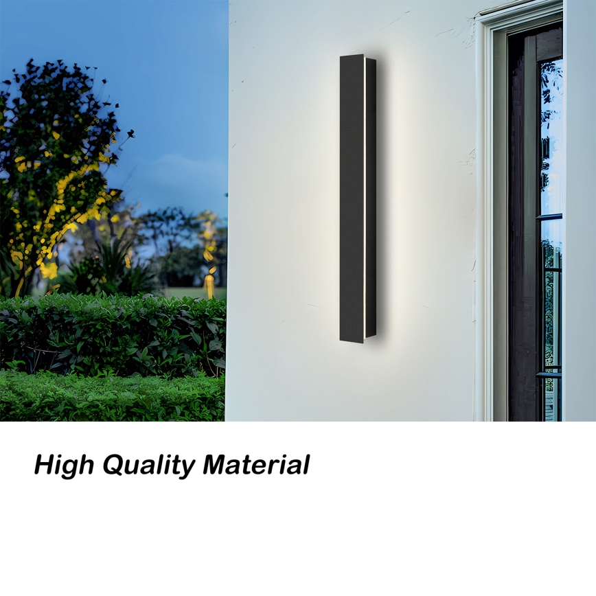 Brilagi - LED udendørs vægarmatur LINEAR LED/12W/230V 4000K IP65 50 cm sort CRI 90