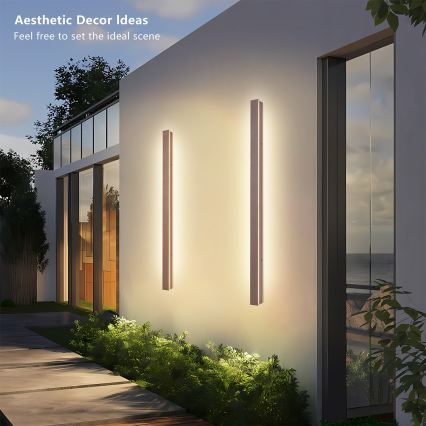 Brilagi - LINEAR LED udendørs vægarmatur 22W/230V 3000K IP65 100 cm brun CRI 90
