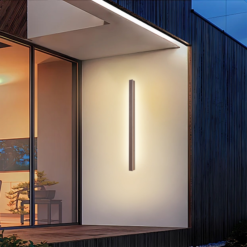 Brilagi - LINEAR LED udendørs vægarmatur 22W/230V 3000K IP65 100 cm brun CRI 90