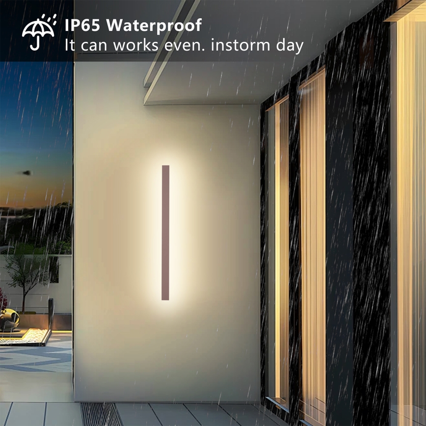 Brilagi - LINEAR LED udendørs vægarmatur 22W/230V 3000K IP65 100 cm brun CRI 90