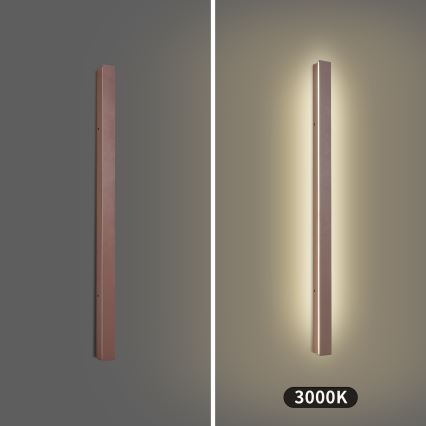 Brilagi - LINEAR LED udendørs vægarmatur 22W/230V 3000K IP65 100 cm brun CRI 90