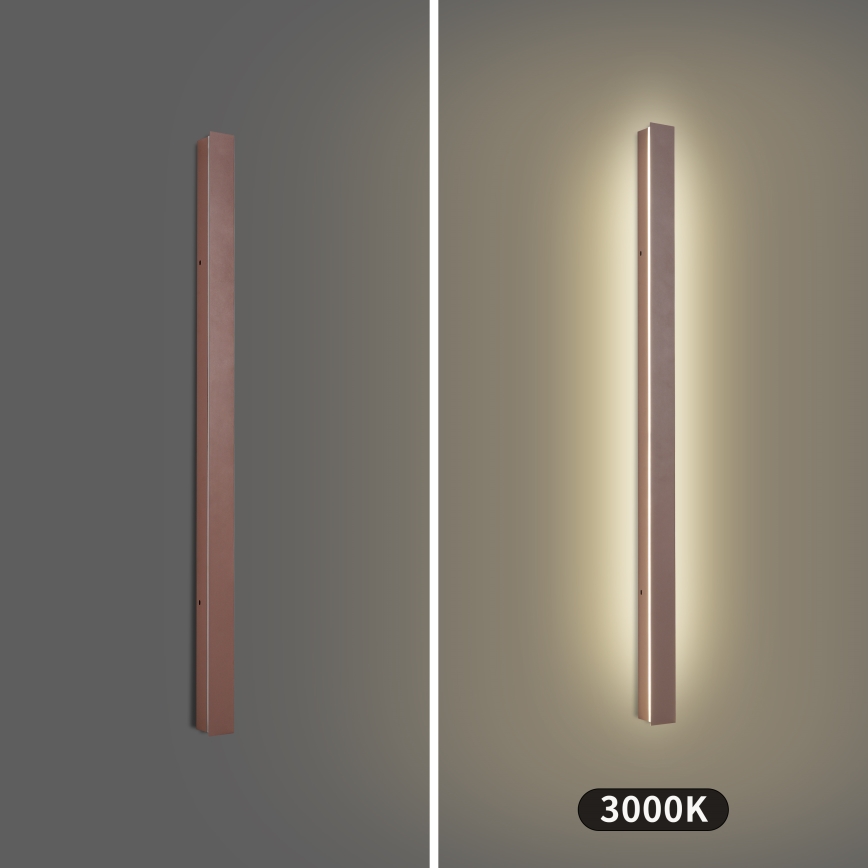 Brilagi - LINEAR LED udendørs vægarmatur 22W/230V 3000K IP65 100 cm brun CRI 90