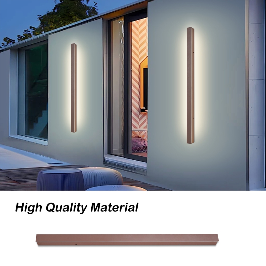 Brilagi - LINEAR LED udendørs vægarmatur 22W/230V 3000K IP65 100 cm brun CRI 90