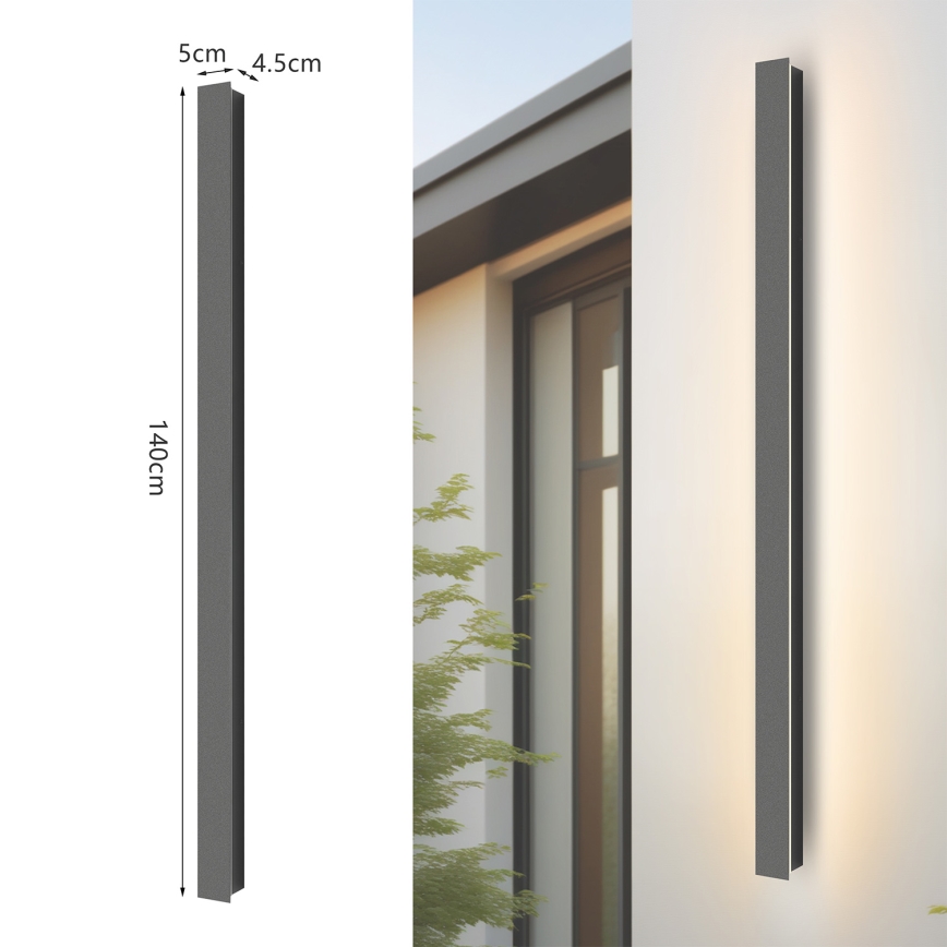 Brilagi - LED udendørs vægarmatur LINEAR LED/32W/230V 3000K IP65 140 cm antracit CRI 90