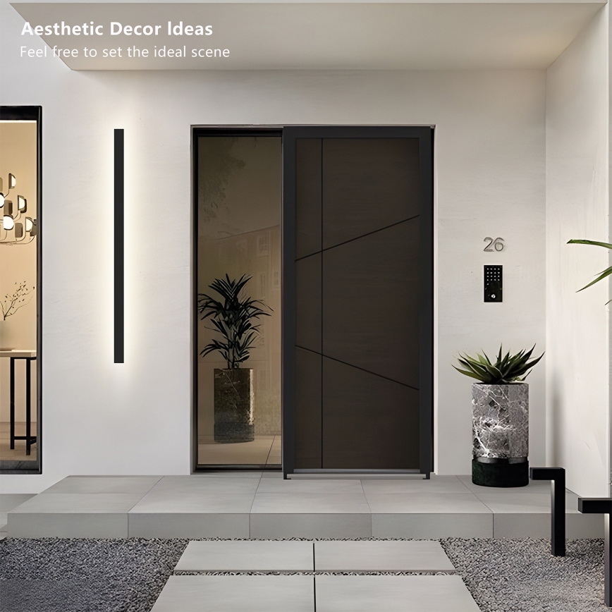 Brilagi - LED udendørs vægarmatur LINEAR LED/32W/230V 3000K IP65 140 cm sort CRI 90