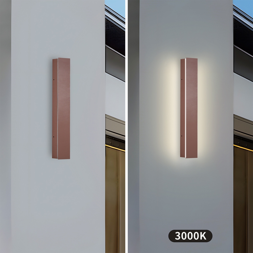 Brilagi - LED udendørs væglampe LINEAR LED/8W/230V 3000K IP65 30 cm brun CRI 90