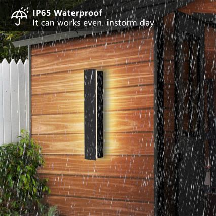 Brilagi - LED udendørs vægarmatur LINEAR LED/8W/230V 3000K IP65 30 cm sort CRI 90