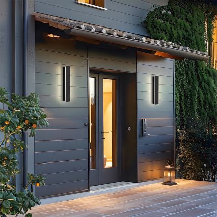 Brilagi - LED udendørs vægarmatur LINEAR LED/8W/230V 3000K IP65 30 cm sort CRI 90