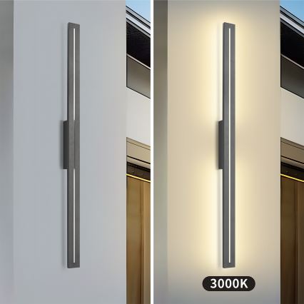 Brilagi - LINEO LED udendørs væglampe 24W/230V 3000K IP65 100 cm antracit CRI 90