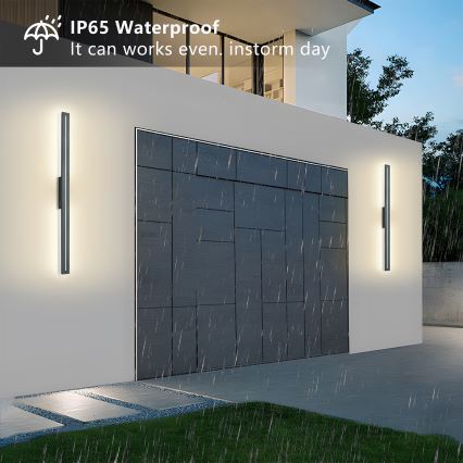 Brilagi - LINEO LED udendørs væglampe 24W/230V 3000K IP65 100 cm antracit CRI 90