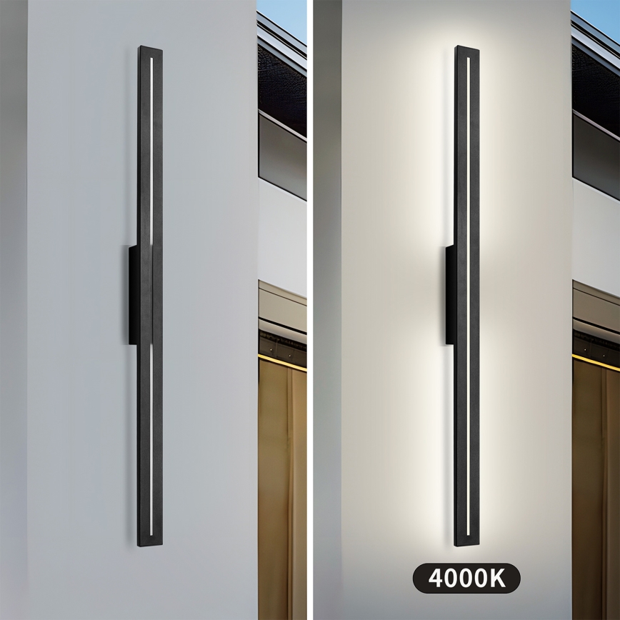 Brilagi - LED udendørs vægarmatur LINEO LED/24W/230V 4000K IP65 100 cm sort CRI 90