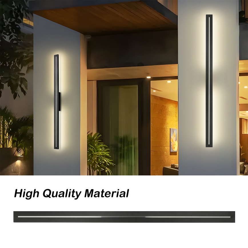 Brilagi - LED udendørs vægarmatur LINEO LED/24W/230V 4000K IP65 100 cm sort CRI 90