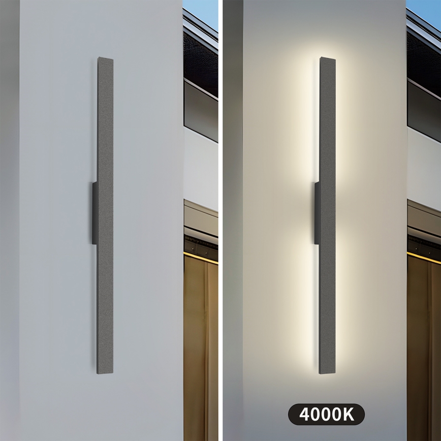 Brilagi - LUNA udendørs LED-vægarmatur 24W/230V 4000K IP65 100 cm antracit CRI 90