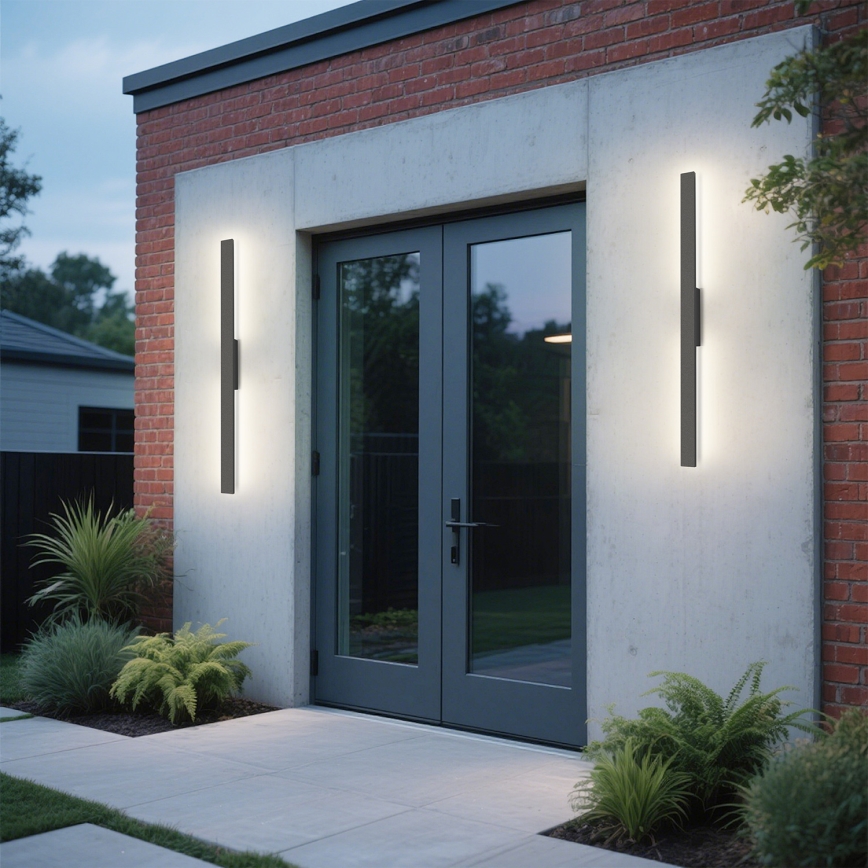 Brilagi - LUNA udendørs LED-vægarmatur 24W/230V 4000K IP65 100 cm antracit CRI 90