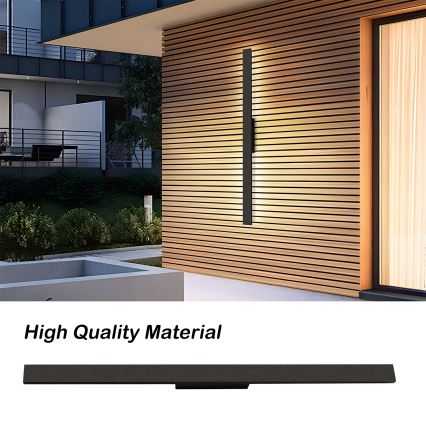 Brilagi - LED udendørs vægarmatur LUNA LED/24W/230V 4000K IP65 100 cm sort CRI 90