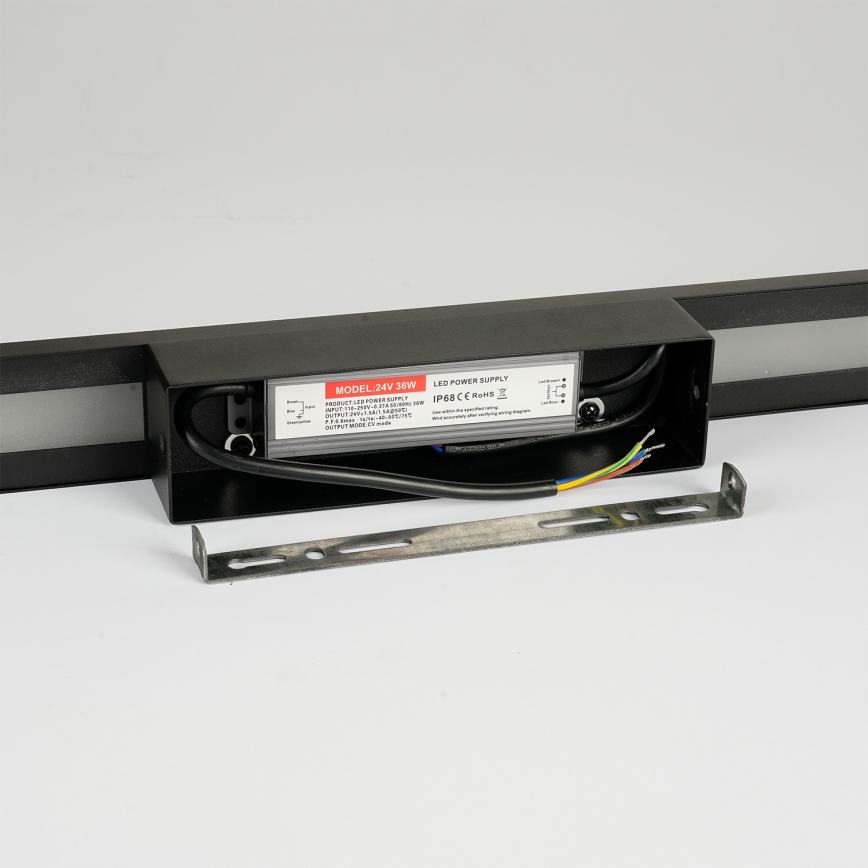 Brilagi - LED udendørs vægarmatur LUNA LED/24W/230V 4000K IP65 100 cm sort CRI 90