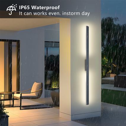 Brilagi - LED udendørs væglampe LUNA LED/30W/230V 4000K IP65 150 cm antracit CRI 90