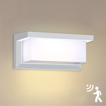 Brilagi - LED Udendørs væglampe med sensor BRICKY LED/12W/230V hvid IP54