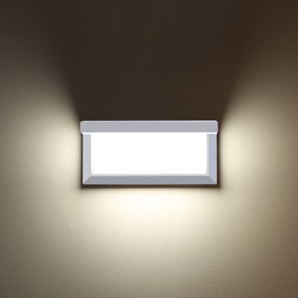Brilagi - LED Udendørs væglampe med sensor BRICKY LED/12W/230V hvid IP54