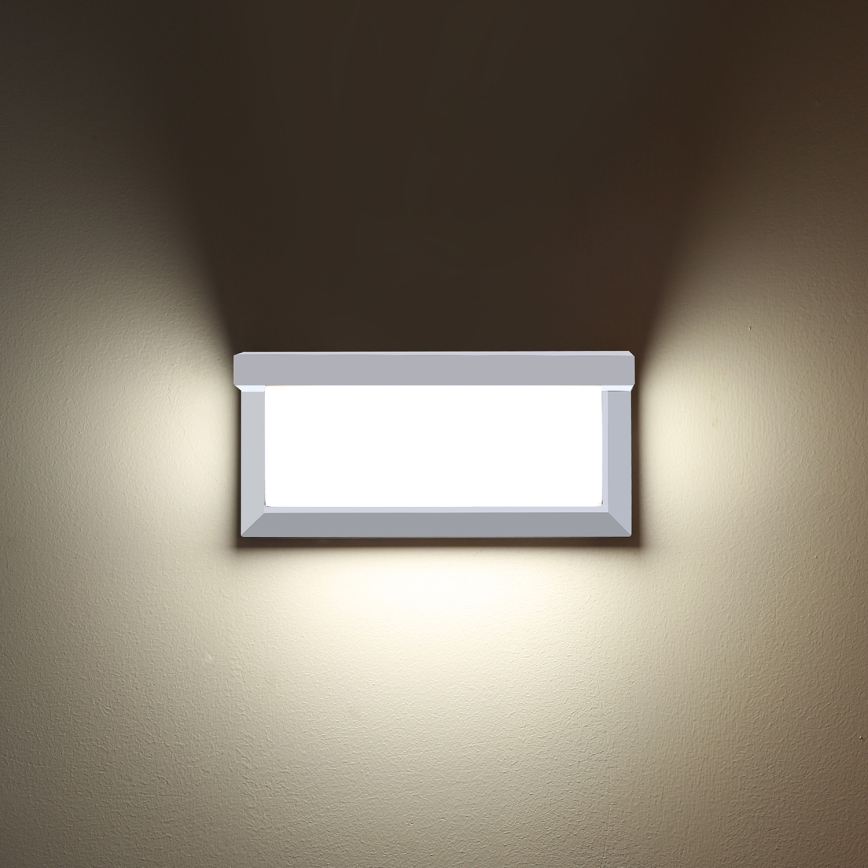 Brilagi - LED Udendørs væglampe med sensor BRICKY LED/12W/230V hvid IP54