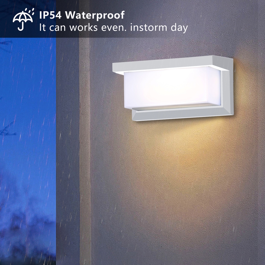 Brilagi - LED Udendørs væglampe med sensor BRICKY LED/12W/230V hvid IP54