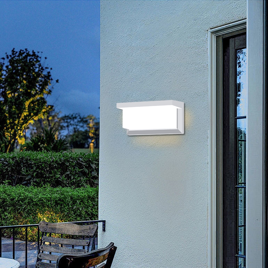 Brilagi - LED Udendørs væglampe med sensor BRICKY LED/12W/230V hvid IP54