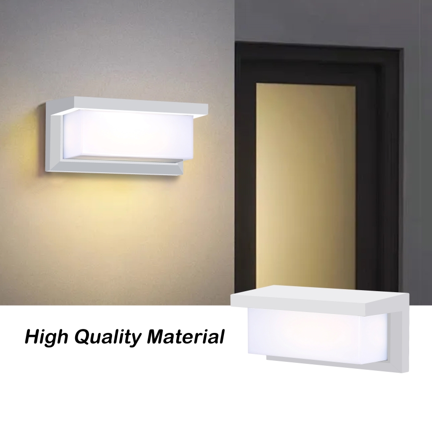 Brilagi - LED Udendørs væglampe med sensor BRICKY LED/12W/230V hvid IP54