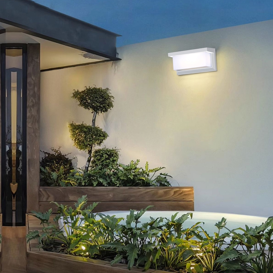 Brilagi - LED Udendørs væglampe med sensor BRICKY LED/12W/230V hvid IP54