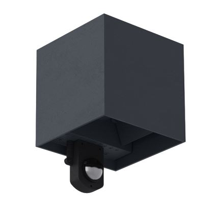 Brilagi - LED udendørs væglampe med sensor CUBE LED/6W/230V antracit IP65