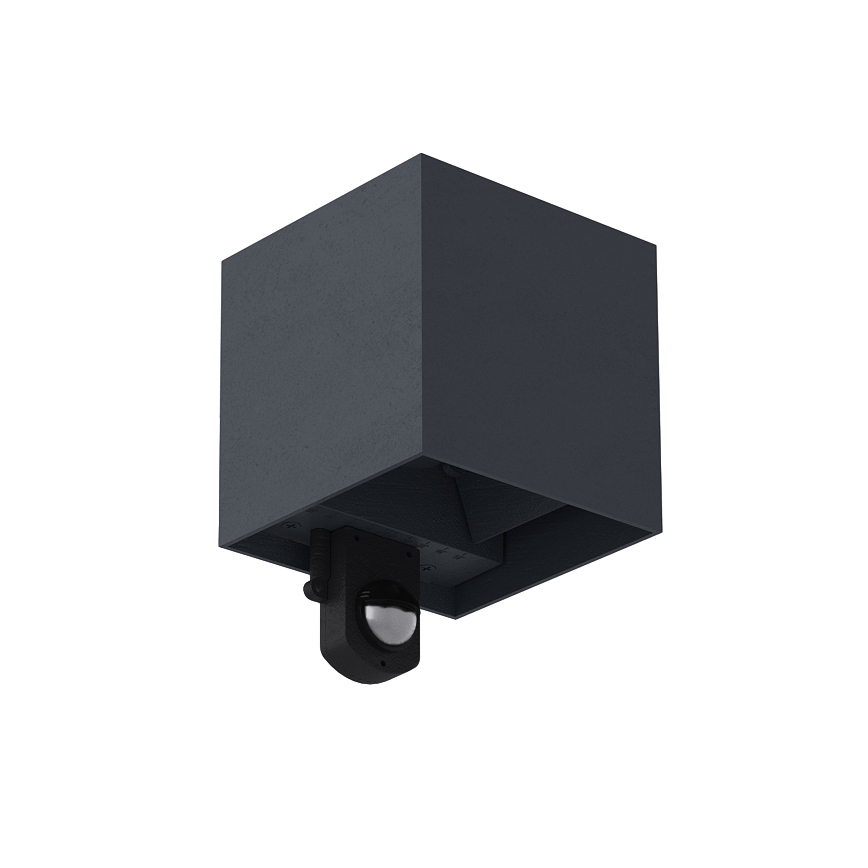 Brilagi - LED udendørs væglampe med sensor CUBE LED/6W/230V antracit IP65