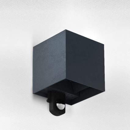 Brilagi - LED udendørs væglampe med sensor CUBE LED/6W/230V antracit IP65