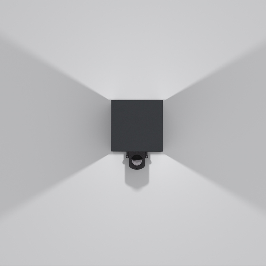 Brilagi - LED udendørs væglampe med sensor CUBE LED/6W/230V antracit IP65
