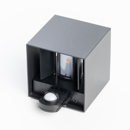 BRILAGI - LED udendørs væglampe med sensor CUBE LED/6W/230V antracit IP65