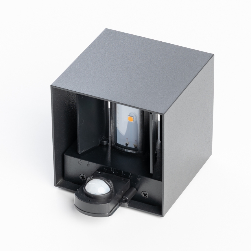 BRILAGI - LED udendørs væglampe med sensor CUBE LED/6W/230V antracit IP65