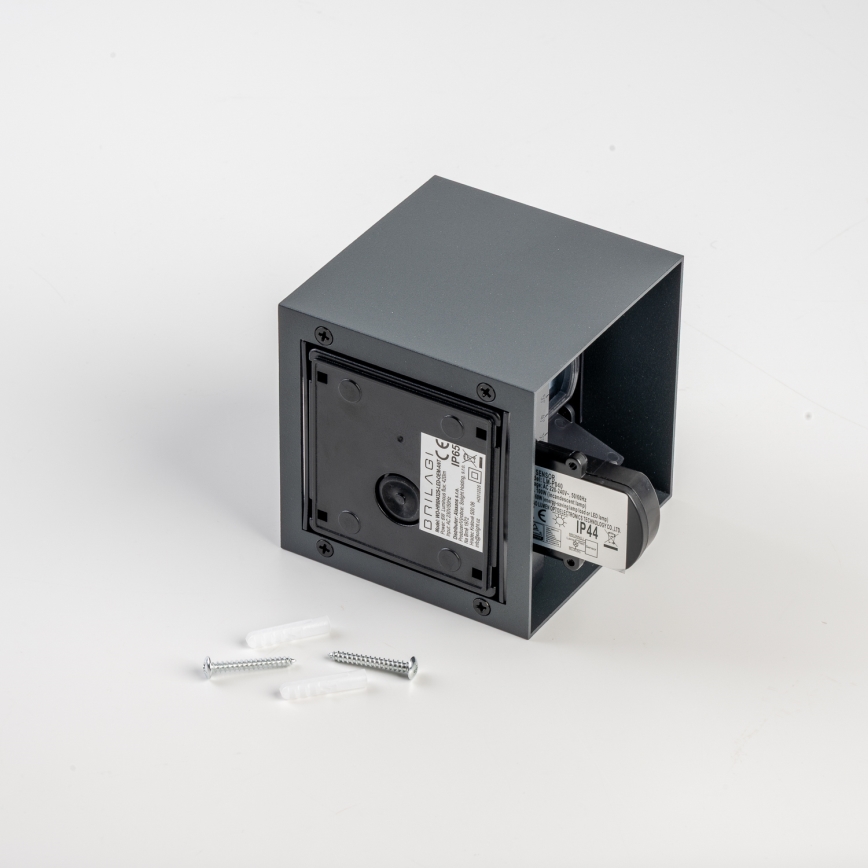 BRILAGI - LED udendørs væglampe med sensor CUBE LED/6W/230V antracit IP65
