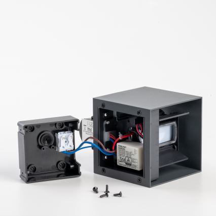 BRILAGI - LED udendørs væglampe med sensor CUBE LED/6W/230V antracit IP65