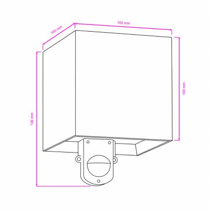 BRILAGI - LED udendørs væglampe med sensor CUBE LED/6W/230V antracit IP65