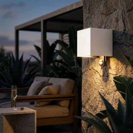 Brilagi - LED udendørs væglampe med sensor CUBE LED/6W/230V grå IP65