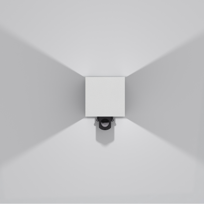 Brilagi - LED udendørs væglampe med sensor CUBE LED/6W/230V grå IP65