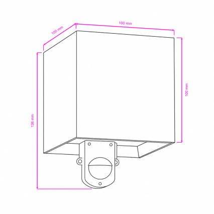 BRILAGI - LED udendørs væglampe med sensor CUBE LED/6W/230V grå IP65