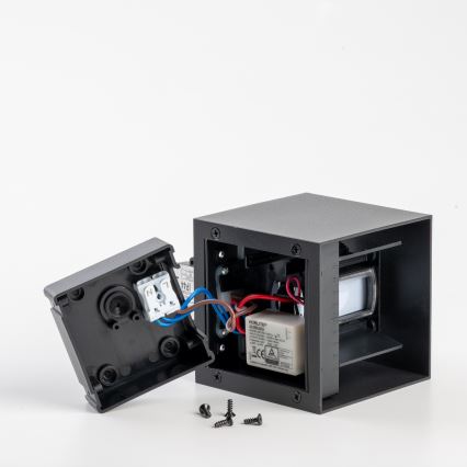 BRILAGI - LED udendørs væglampe med sensor CUBE LED/6W/230V sort IP65