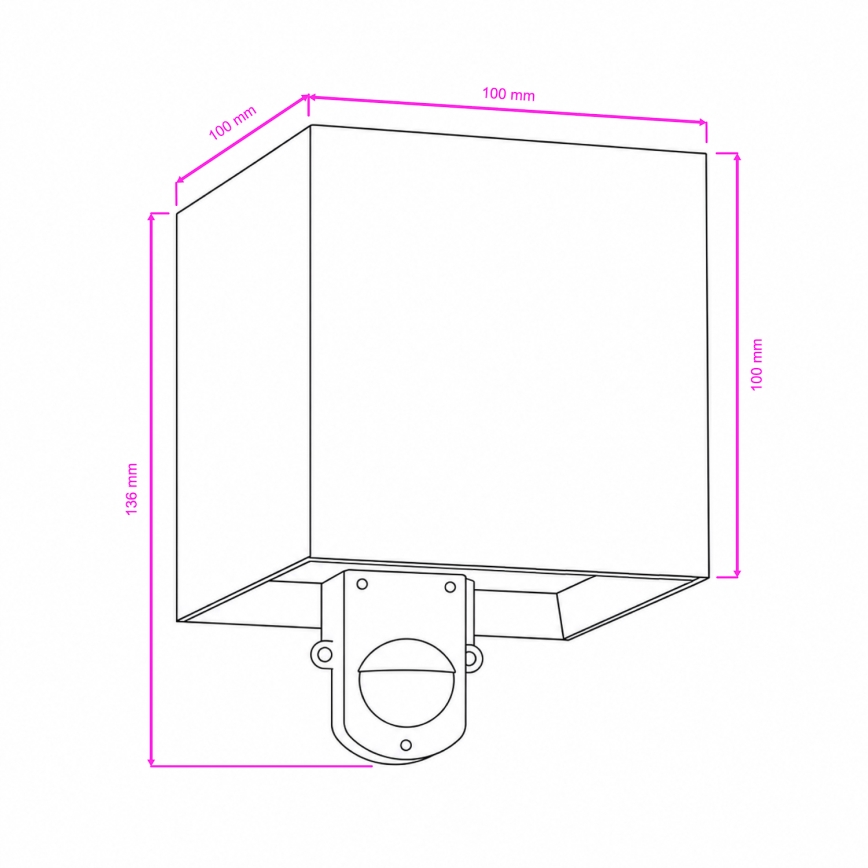 BRILAGI - LED udendørs væglampe med sensor CUBE LED/6W/230V sort IP65