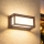 Brilagi - LED udendørs væglampe med sensor PARKER LED/12W/230V brun IP44