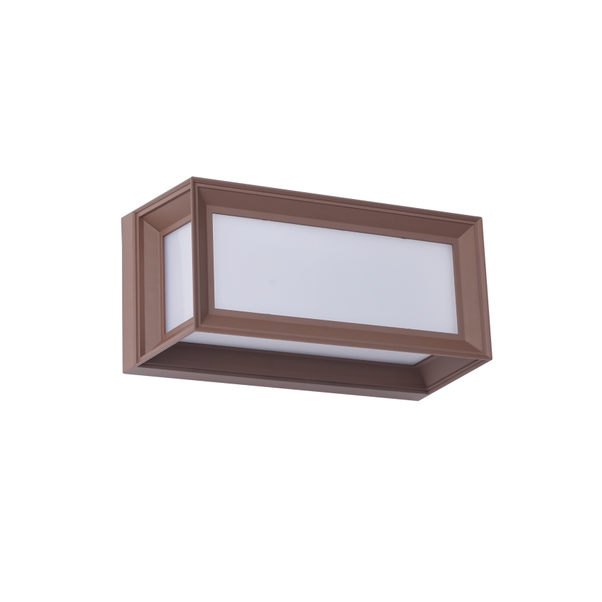 Brilagi - LED udendørs væglampe med sensor PARKER LED/12W/230V brun IP44