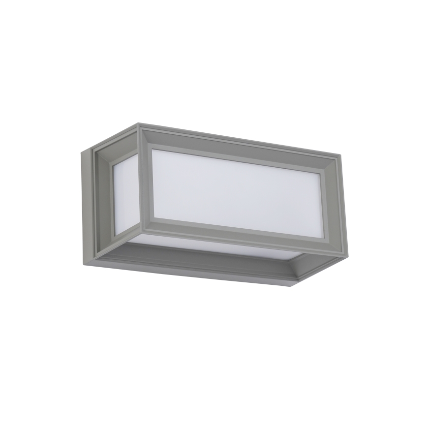 Brilagi - LED udendørs væglampe med sensor PARKER LED/12W/230V grå IP44