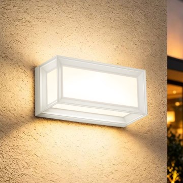 Brilagi - LED udendørs væglampe med sensor PARKER LED/12W/230V hvid IP44
