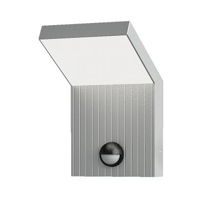 Brilagi - LED udendørs væglampe med sensor RIANO LED/8W/230V sølv IP65