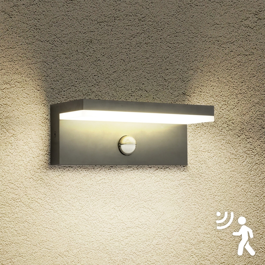 Brilagi - LED udendørs væglampe med sensor TESSI LED/10W/230V antracit IP54