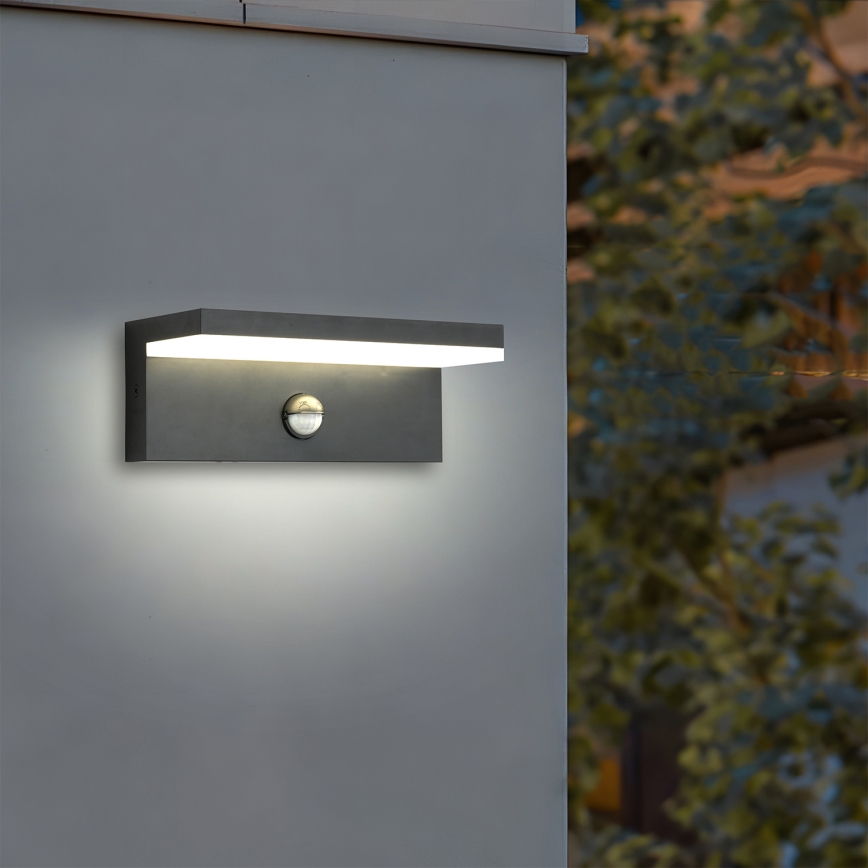 Brilagi - LED udendørs væglampe med sensor TESSI LED/10W/230V antracit IP54