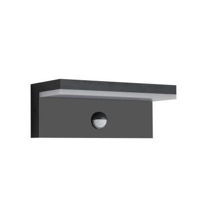 Brilagi - LED udendørs vægarmatur med sensor TESSI LED/10W/230V sort IP54